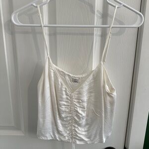 Wilfred Ivory Satin Gathered Camisole